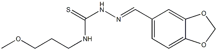 N1-(3-methoxypropyl)-2-(1,3-benzodioxol-5-ylmethylidene)hydrazine-1-carbothioamide Struktur