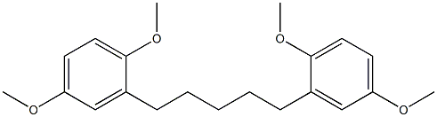 2-[5-(2,5-dimethoxyphenyl)pentyl]-1,4-dimethoxybenzene Struktur