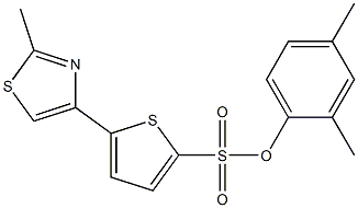 2,4-dimethylphenyl 5-(2-methyl-1,3-thiazol-4-yl)thiophene-2-sulfonate Struktur