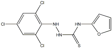 N1-(2-furyl)-2-(2,4,6-trichlorophenyl)hydrazine-1-carbothioamide Struktur