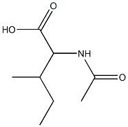 2-(acetylamino)-3-methylpentanoic acid Struktur