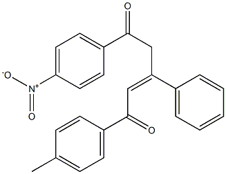 1-(4-methylphenyl)-5-(4-nitrophenyl)-3-phenylpent-2-ene-1,5-dione Struktur