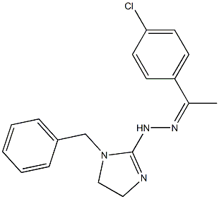 1-(4-chlorophenyl)ethan-1-one 1-(1-benzyl-4,5-dihydro-1H-imidazol-2-yl)hydrazone Struktur