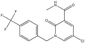 5-chloro-N-methyl-2-oxo-1-[4-(trifluoromethyl)benzyl]-1,2-dihydro-3-pyridinecarboxamide Struktur