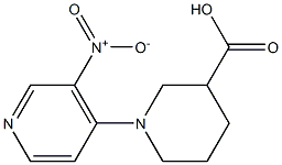 1-(3-nitropyridin-4-yl)piperidine-3-carboxylic acid Struktur