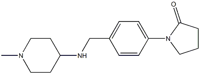 1-(4-{[(1-methylpiperidin-4-yl)amino]methyl}phenyl)pyrrolidin-2-one Struktur