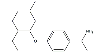 1-(4-{[5-methyl-2-(propan-2-yl)cyclohexyl]oxy}phenyl)ethan-1-amine Struktur