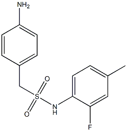 1-(4-aminophenyl)-N-(2-fluoro-4-methylphenyl)methanesulfonamide Struktur