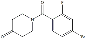 1-(4-bromo-2-fluorobenzoyl)piperidin-4-one Struktur