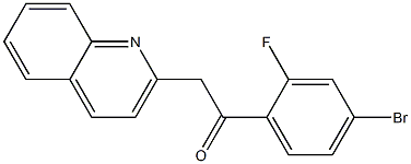 1-(4-bromo-2-fluorophenyl)-2-(quinolin-2-yl)ethan-1-one Struktur