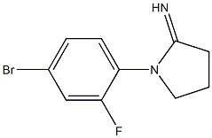 1-(4-bromo-2-fluorophenyl)pyrrolidin-2-imine Struktur