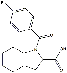 1-(4-bromobenzoyl)octahydro-1H-indole-2-carboxylic acid Struktur