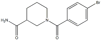 1-(4-bromobenzoyl)piperidine-3-carboxamide Struktur