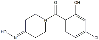 1-(4-chloro-2-hydroxybenzoyl)piperidin-4-one oxime Struktur