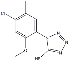 1-(4-chloro-2-methoxy-5-methylphenyl)-1H-1,2,3,4-tetrazole-5-thiol Struktur