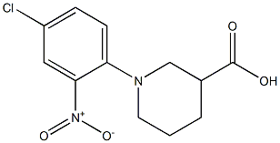 1-(4-chloro-2-nitrophenyl)piperidine-3-carboxylic acid Struktur