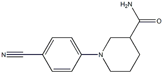 1-(4-cyanophenyl)piperidine-3-carboxamide Struktur