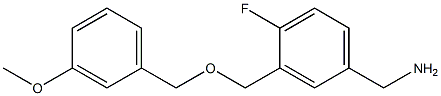 1-(4-fluoro-3-{[(3-methoxybenzyl)oxy]methyl}phenyl)methanamine Struktur