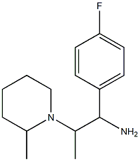 1-(4-fluorophenyl)-2-(2-methylpiperidin-1-yl)propan-1-amine Struktur