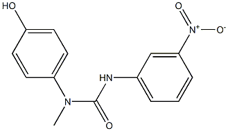 1-(4-hydroxyphenyl)-1-methyl-3-(3-nitrophenyl)urea Struktur