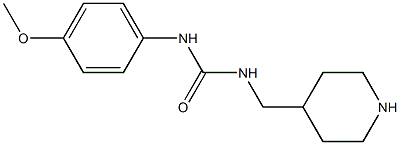 1-(4-methoxyphenyl)-3-(piperidin-4-ylmethyl)urea Struktur