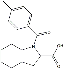 1-(4-methylbenzoyl)octahydro-1H-indole-2-carboxylic acid Struktur