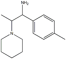 1-(4-methylphenyl)-2-piperidin-1-ylpropan-1-amine Struktur