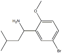 1-(5-bromo-2-methoxyphenyl)-3-methylbutan-1-amine Struktur