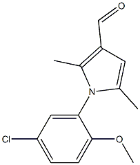 1-(5-chloro-2-methoxyphenyl)-2,5-dimethyl-1H-pyrrole-3-carbaldehyde Struktur