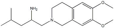 1-(6,7-dimethoxy-1,2,3,4-tetrahydroisoquinolin-2-yl)-4-methylpentan-2-amine Struktur