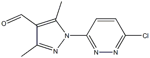 1-(6-chloropyridazin-3-yl)-3,5-dimethyl-1H-pyrazole-4-carbaldehyde Struktur