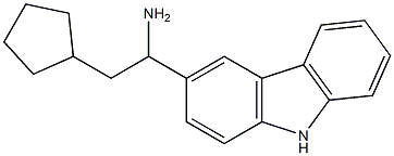 1-(9H-carbazol-3-yl)-2-cyclopentylethan-1-amine Struktur