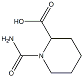 1-(aminocarbonyl)piperidine-2-carboxylic acid Struktur