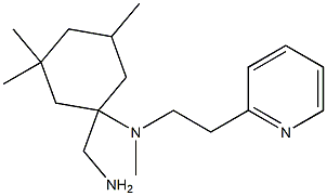 1-(aminomethyl)-N,3,3,5-tetramethyl-N-[2-(pyridin-2-yl)ethyl]cyclohexan-1-amine Struktur