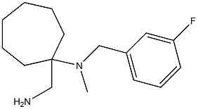 1-(aminomethyl)-N-[(3-fluorophenyl)methyl]-N-methylcycloheptan-1-amine Struktur