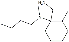 1-(aminomethyl)-N-butyl-N,2-dimethylcyclohexan-1-amine Struktur