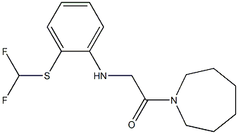 1-(azepan-1-yl)-2-({2-[(difluoromethyl)sulfanyl]phenyl}amino)ethan-1-one Struktur