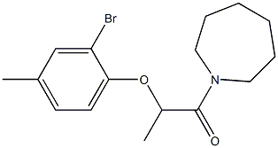 1-(azepan-1-yl)-2-(2-bromo-4-methylphenoxy)propan-1-one Struktur