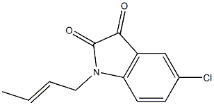 1-(but-2-en-1-yl)-5-chloro-2,3-dihydro-1H-indole-2,3-dione Struktur