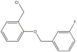 1-(chloromethyl)-2-[(3-fluorophenyl)methoxy]benzene Struktur