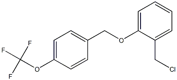 1-(chloromethyl)-2-{[4-(trifluoromethoxy)phenyl]methoxy}benzene Struktur