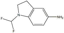 1-(difluoromethyl)-2,3-dihydro-1H-indol-5-amine Struktur