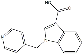 1-(pyridin-4-ylmethyl)-1H-indole-3-carboxylic acid Struktur