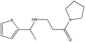 1-(pyrrolidin-1-yl)-3-{[1-(thiophen-2-yl)ethyl]amino}propan-1-one Struktur