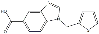 1-(thiophen-2-ylmethyl)-1H-1,3-benzodiazole-5-carboxylic acid Struktur