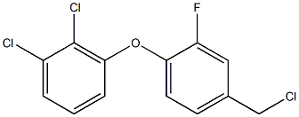 1,2-dichloro-3-[4-(chloromethyl)-2-fluorophenoxy]benzene Struktur