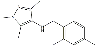 1,3,5-trimethyl-N-[(2,4,6-trimethylphenyl)methyl]-1H-pyrazol-4-amine Struktur