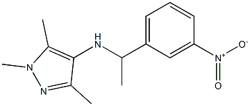 1,3,5-trimethyl-N-[1-(3-nitrophenyl)ethyl]-1H-pyrazol-4-amine Struktur