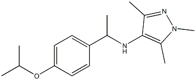 1,3,5-trimethyl-N-{1-[4-(propan-2-yloxy)phenyl]ethyl}-1H-pyrazol-4-amine Struktur