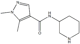 1,5-dimethyl-N-(piperidin-3-yl)-1H-pyrazole-4-carboxamide Struktur